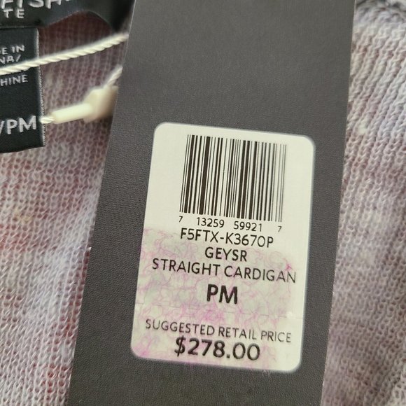 Eileen Fisher women Cardigan Straight Long Tencel Linen Rib grayish sz PM new - Picture 12 of 12